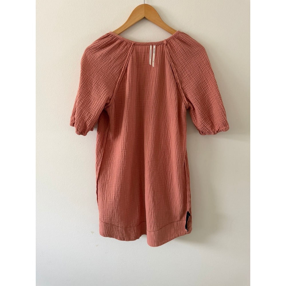 Anthropologie By Anthropologie Taylor Puff-Sleeved Tunic Dress Rose XS - Picture 4 of 10